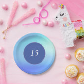 ブルーカスタマイズ可能紙プレート ペーパープレート (パーティー)