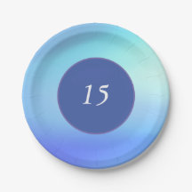 ブルーカスタマイズ可能紙プレート