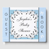 ブルーカスタムとブラック赤ちゃんシャワーのゲストブック ゲストブック (正面)