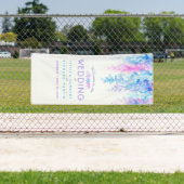 ブルーカスタムの結婚アートウェルカムバナー 横断幕 (インサイチュ)