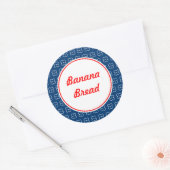 ブルーカスタムキッチンシール ラウンドシール (封筒)