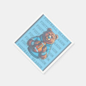 ブルーカスタムサッカー紙 スタンダードカクテルナプキン (角)