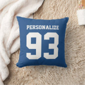ブルーカスタムジャージー番号屋外装飾用クッション クッション (ブランケット)