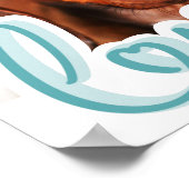 ブルーカスタムタイポグラフィのペットポスタモダンー ポスター (角)