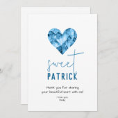 ブルーカスタムハートの甘い友人のラブカード シーズンカード (正面/裏面)