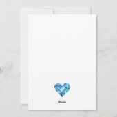 ブルーカスタムハートの甘い友人のラブカード シーズンカード (裏面)