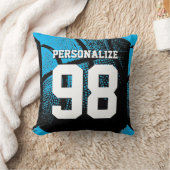 ブルーカスタムバスケットボールのジャージー番号ジッパー クッション (ブランケット)