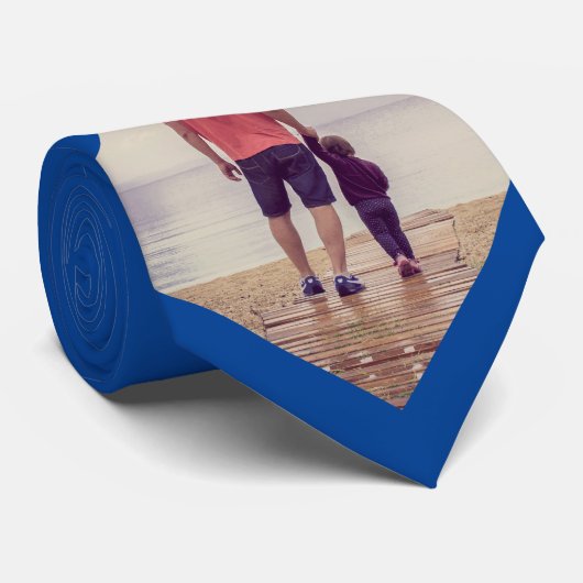 ブルーカスタムフォトファーザー ネクタイ (ロール)