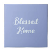 ブルーカスタムフレームとリ地中海のモンに文字 タイル (正面)