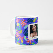 ブルーカスタムフローラマザー愛マグカップ コーヒーマグカップ (正面左)