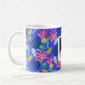 ブルーカスタムフローラマザー愛マグカップ コーヒーマグカップ (左)