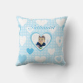 ブルーカスタムベビーフォトデコール クッション (裏面)