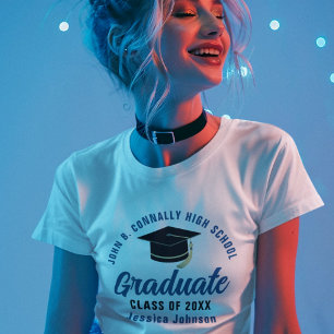 ブルーカスタム大学院2025年卒業女性 トライブレンドＴシャツ