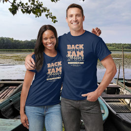 ブルーカスタム引用文ファミリー懇親会とTシャツ Tシャツ