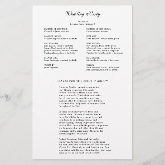 ブルーカソリッエレガントク結婚式 プログラム文房具 便箋 (裏面)