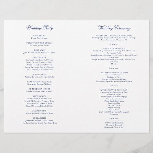 ブルーカソリッ結婚クスのミサ式計画 (裏面)