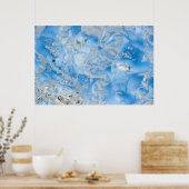 ブルーカッコいいアイスバーグ ポスター (キッチン)