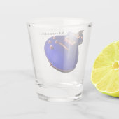 ブルーカッコいいエレキギター、ギタリスト名ミュージシャン ショットグラス (裏面)