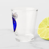 ブルーカッコいいエレキギター、ギタリスト名ミュージシャン ショットグラス (右)
