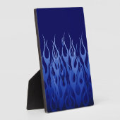 ブルーカッコいいオンブルーレーシングフレイムス装飾品 フォトプラーク (側面)