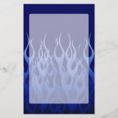 ブルーカッコいいオンブルーレーシングフレイムス 便箋 (正面)