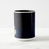 ブルーカッコいいギタ白熱［赤熱］光を放つー マグカップ (中央)