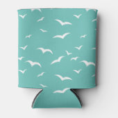 ブルーカッコいいコースタルシーグルパターンビーチバー 缶クーラー (正面)