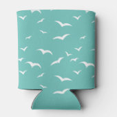 ブルーカッコいいコースタルシーグルパターンビーチバー 缶クーラー (裏面)