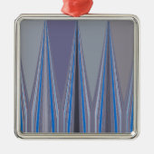 ブルーカッコいいシームレスデザイン メタルオーナメント (正面)