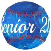 ブルーカッコいいソフトボパーソナライズされたール ソフトボール (裏面)