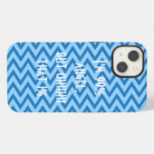 ブルーカッコいいファニー iPhoneケース (裏面横)