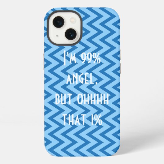 ブルーカッコいいファニー iPhoneケース (裏面)