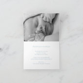 ブルーカッコいいフォト感謝状/招待状カード サンキューカード (内部)