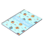 ブルーカッコいいプールパーティーサマービブ ノートブック (左側)