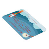 ブルーカッコいいレッド宇宙船テイクオフバースデーパーティー マグネット (右側)