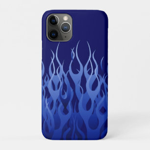 ブルーカッコいいレーシングフレイムピストライプン iPhone 11 PROケース
