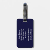 ブルーカッコいいワールド ラゲッジタグ (裏面縦)
