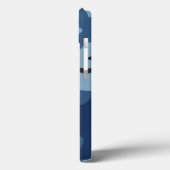 ブルーカッコいい迷彩柄軍隊迷彩背景 Case-Mate iPhoneケース (裏面 / 左)