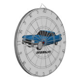 ブルーカッコいい1959クラシック車 ダーツボード (正面左)