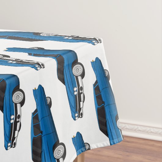 ブルーカッコいい1959クラシック車 テーブルクロス (インサイチュ)