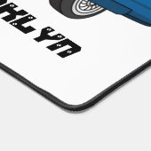 ブルーカッコいい1959クラシック車 デスクマット (コーナー)