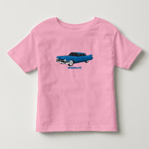 ブルーカッコいい1959クラシック車 トドラーTシャツ