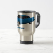 ブルーカッコいい1959クラシック車 トラベルマグ (正面右)