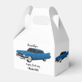 ブルーカッコいい1959クラシック車 フェイバーボックス (裏面サイド)