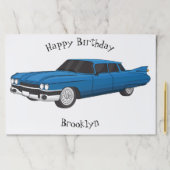 ブルーカッコいい1959クラシック車 ペーパーパッド (インサイチュ)