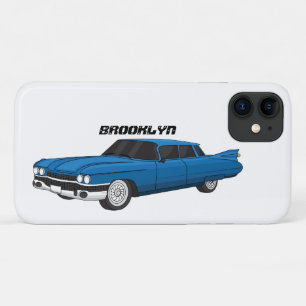ブルーカッコいい1959クラシック車 iPhone 11 ケース