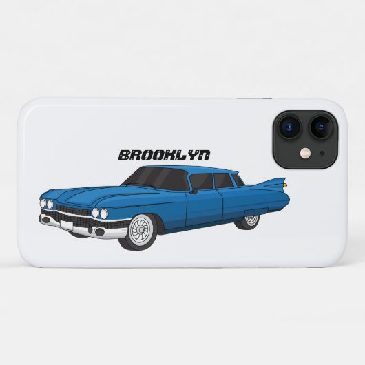 ブルーカッコいい1959クラシック車 Case-Mate iPhoneケース (裏面(横))