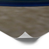 ブルーカップにレモンの氷水 ポスター (角)