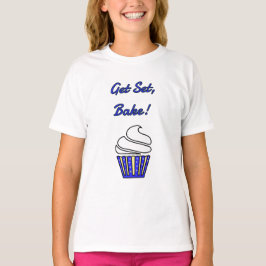ブルーカップケーキを焼く Tシャツ