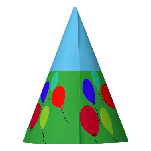 ブルーカップケーキパーソナライズされた誕生日ハット パーティーハット (裏面)